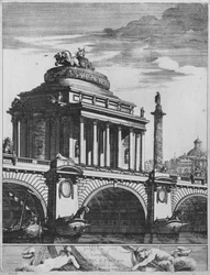 Projekt für eine Triumphbrücke in Rom